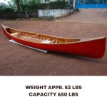K187 Red Wooden Canoe with Ribs 16 